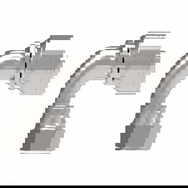 Hydraulic Hose Female ORS Swivel Short Drop 90 Elbow: 8 mm, 1-14